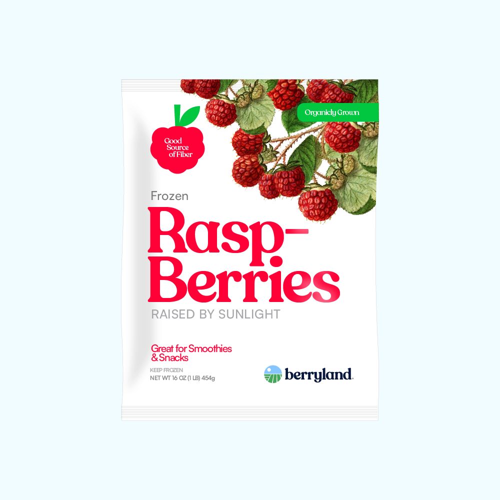 berryland Frozen Raspberries pack